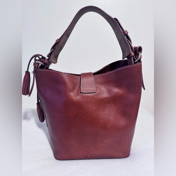 Dooney & Bourke Florentine Lily Bucket shoulder bag caramel/natural brown - Picture 5 of 9